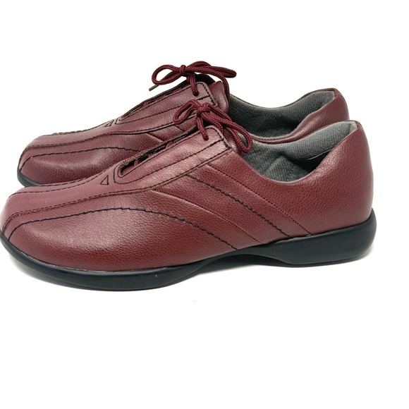Thom McAn Women's‎ Burgundy Leather Lace-Up Casual Oxfords Sneakers Size 8M - Picture 6 of 8